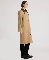 Hunter Women's Daisy Padded Longline Hooded Trench Coat