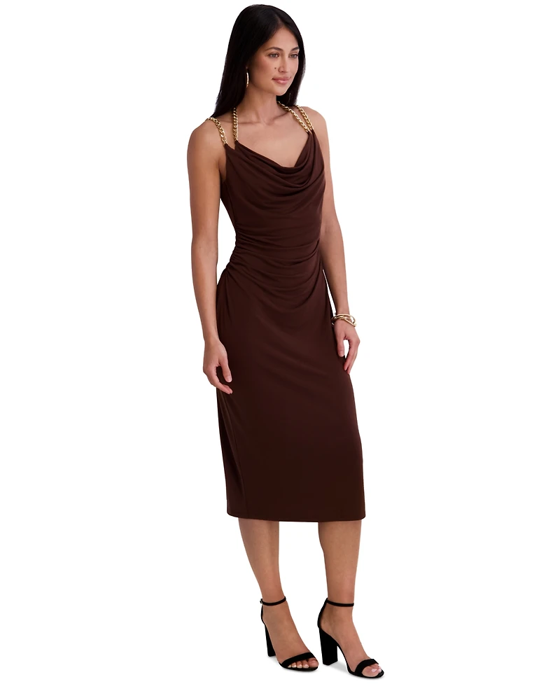 Siena Women's Jersey Midi Cowl Neck Dress