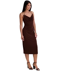 Siena Women's Jersey Midi Cowl Neck Dress