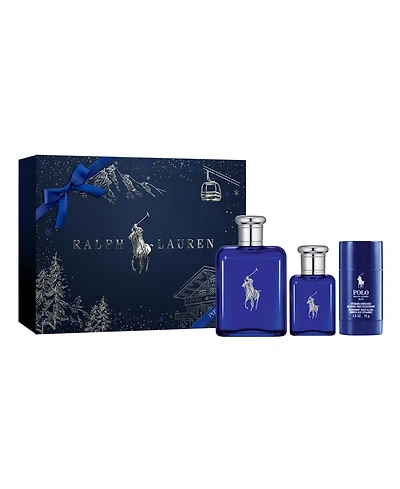 Ralph Lauren Polo Blue Eau de Toilette Cologne Trio Gift Set