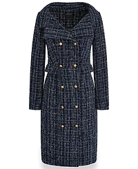 Donna Karan New York Women's Long-Sleeve Tweed Double-Breasted Jacket Dress