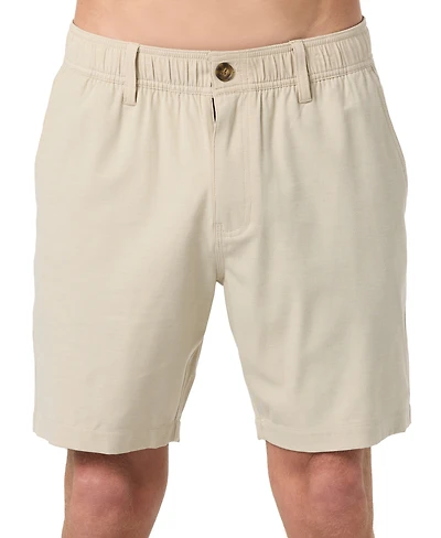 O'Neill Men's Reserve Light Check Hybrid Elastic Waist Shorts, 8" Inseam