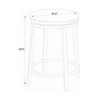 Slickblue 360degree(s) Swivel Bar Stools Set of 2 with Upholstered Seat