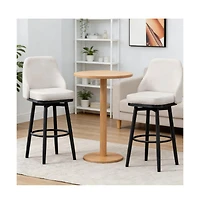 Slickblue Set Of 2 Counter Height Stool with Padded Seat and Durable Metal Frame