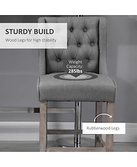Slickblue Modern Set of 2 Height Bar Stool for Kitchen Counter and Home Dining Area