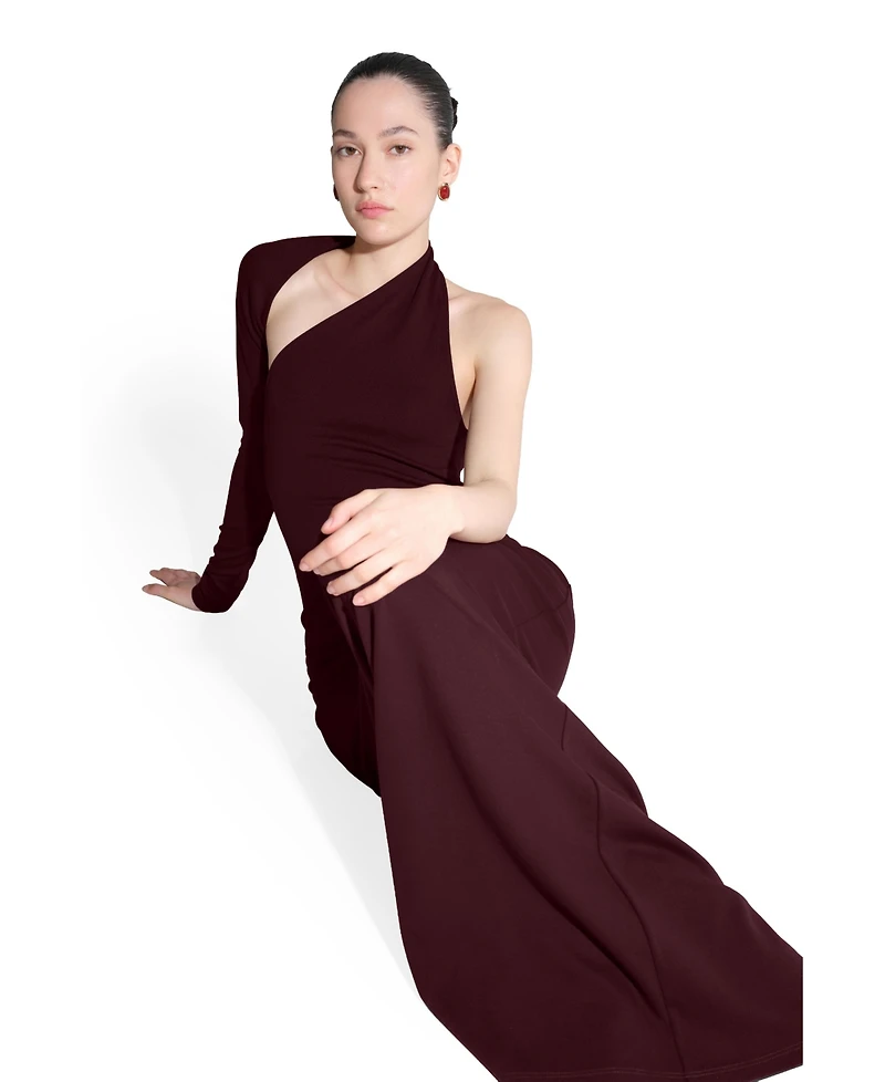 Marcella Women's Manhattan Asymmetric One-Shoulder Evening Gown