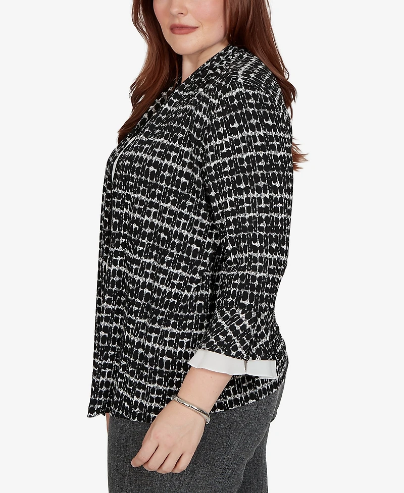 Alfred Dunner Petite Dressy 3/4-Sleeve Top