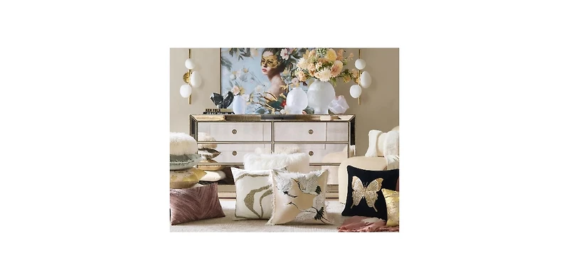Z Gallerie Nomi Bead Embroidered Pillow