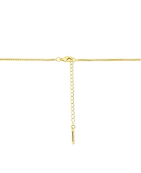 Unwritten Cubic Zirconia Gold-Plated Multi Charm Pendant Necklace