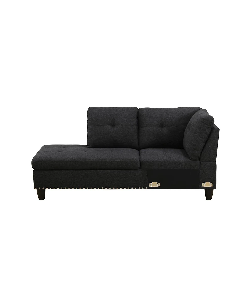 Streamdale Furniture L shape Sectional Sofa Chair with cup holder