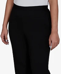 Alfred Dunner Women's Pull-On Straight-Leg Mid-Rise Pants