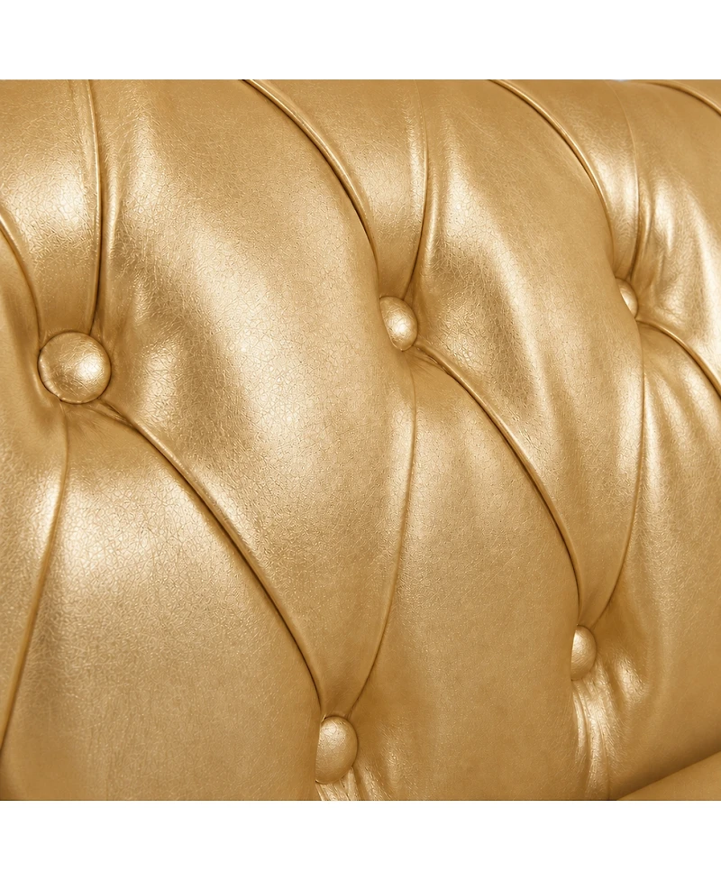 Streamdale Furniture 84.65" Rolled Arm Chesterfield 3 Seater Sofa