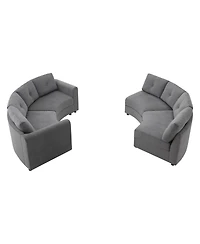 Streamdale Furniture 4-Piece Upholstered Curved Modular Sectional Sofa