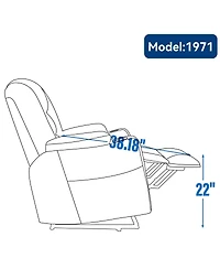 Streamdale Furniture Power Lift Recliner Chair with Massage, Heat, Usb Ports, and Cup Holders
