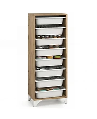 Gymax 9-Tier Fruit and Vegetable Storage Rack w/8 Removable Pull-Out Baskets for Kitchen
