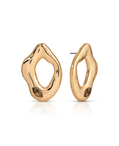 Ettika Melting Metal Crystal Earrings