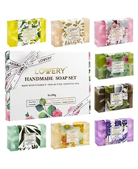 Lovery 8 Piece Handmade Soap Gift Set, Variety Pack Bath and Body Care Gift Set