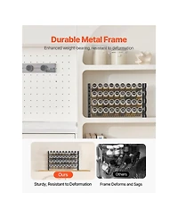 Sugift 4-Tier Spice Rack Organizer with 36 Glass Jars Lids Labels and Funnel Complete Set