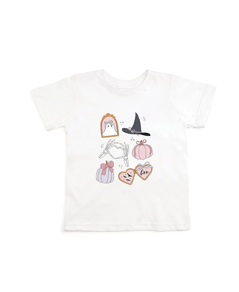 Sweet Wink Little Girls Spooky Girlie Halloween Short Sleeve T-Shirt