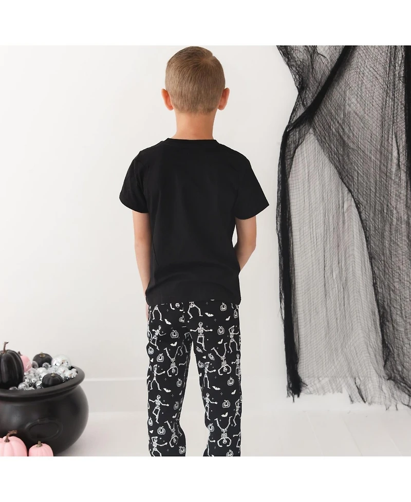 Sweet Wink Little Boys Glow In The Dark Silly Skelly Halloween Short Sleeve T-Shirt