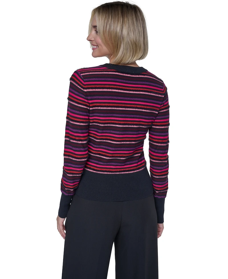 Sonia Rykiel Women's St Grmn Cmbo Stripe Poorboy Striped Crewneck Sweater