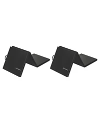 BalanceFrom Fitness GoGym 6x2ft Folding 3 Panel Exercise Mat, Black (2 Pack)