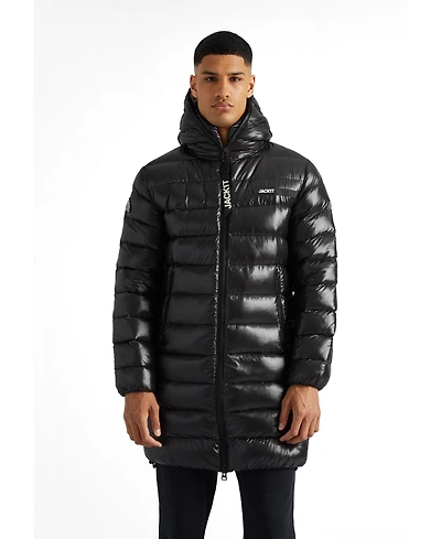 JACK1T Men's Down-Fill Hooded Coat