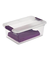 Sterilite 66 Quart Latch Lid Tote, 12 Pack, and 15 Quart Latch Lid Tote, 12 Pack