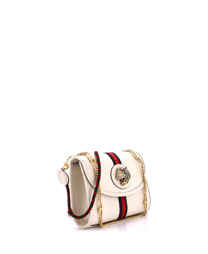 Pre-Owned Gucci Small Rajah Web Chain Shoulder Bag Leather