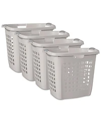 Sterilite Ultra Easy Carry Plastic Laundry Basket, 2.1 Bushel, Grey, 4 Pack