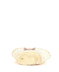 Pre-Owned Celine Teen Triomphe Basket Shoulder Bag Raffia with Leather
