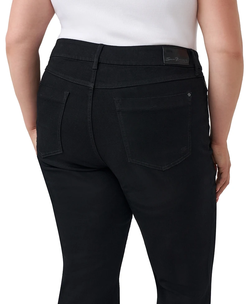 Seven7 Plus Tummyless Boot High-Rise Bootcut Tummy-Control Paneling Jeans