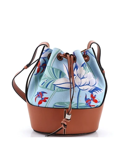 Pre-Owned Loewe Mini Paula's Ibiza Balloon Bucket Bag Printed Canvas and Leather