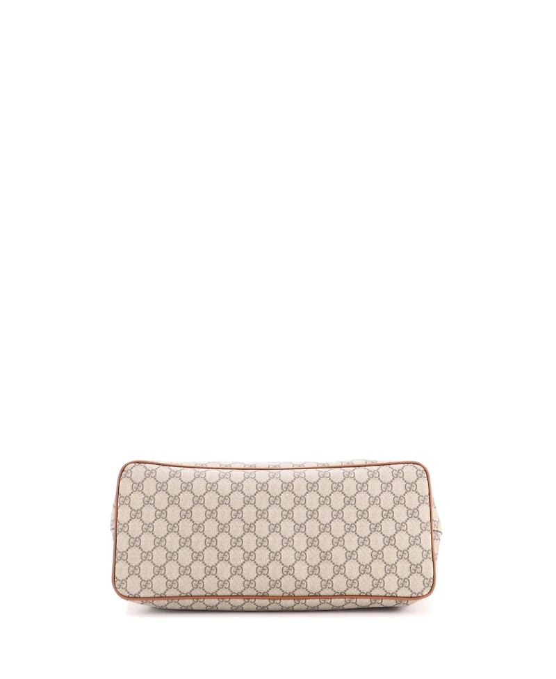 Pre-Owned Gucci Medium Convertible Soft Tote Gg Coated Canvas with Leather