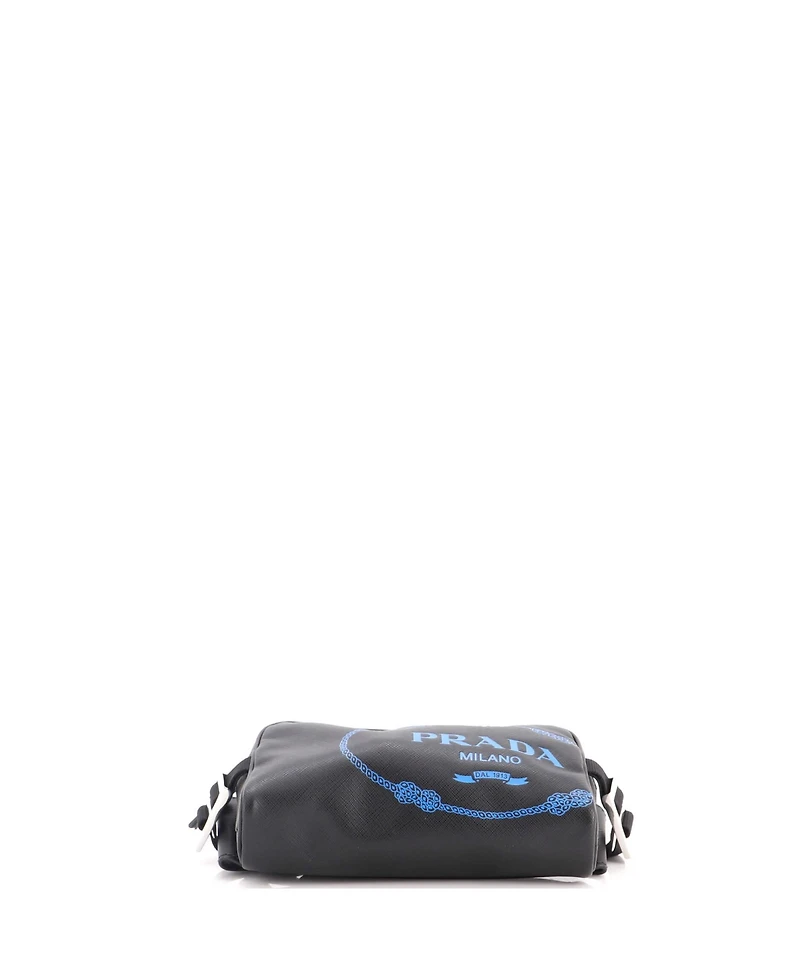 Pre-Owned Prada Logo Waist Bag Printed Saffiano Leather