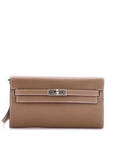Pre-Owned Hermes Kelly To Go Wallet Evercolor