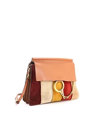Pre-Owned Chloe Medium Faye Shoulder Bag Stitched Suede and Leather