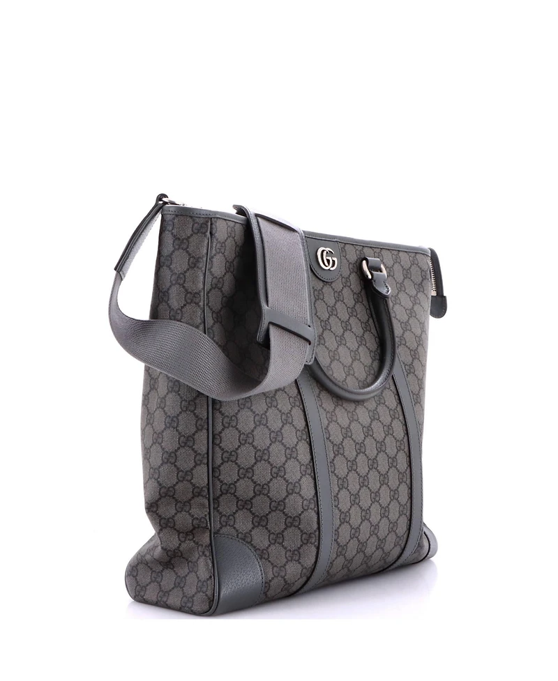 Pre-Owned Gucci Tall Ophidia Convertible Open Tote Gg Coated Canvas