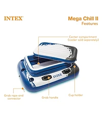 Intex 18ft x 9ft x 52in Ultra Xtr Rectangular Pool, Floats (2 Pack), and Cooler