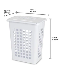 Sterilite Rectangular LiftTop Plastic Laundry Hamper Basket Bin w/ Lid (16 Pack)