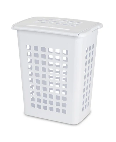Sterilite Rectangular LiftTop Plastic Laundry Hamper Basket Bin w/ Lid (16 Pack)