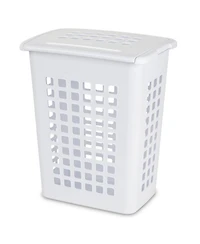 Sterilite Rectangular LiftTop Plastic Laundry Hamper Basket Bin w/ Lid (16 Pack)