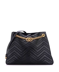 Pre-Owned Gucci Gg Marmont Chain Shoulder Bag Matelasse Leather