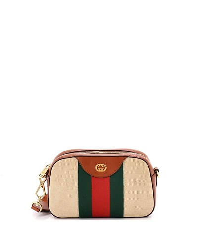 Pre-Owned Gucci Camera Bag Vintage Web Canvas