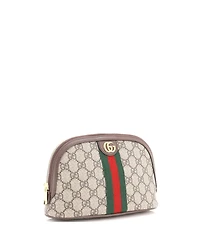 Pre-Owned Gucci Large Ophidia Cosmetic Case Gg Coated Canvas