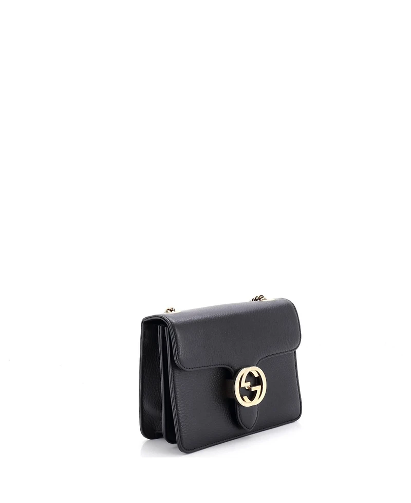 Pre-Owned Gucci Small Interlocking Shoulder Bag Leather