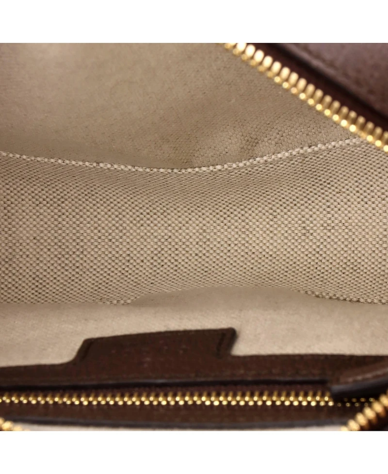 Pre-Owned Gucci Small Ophidia Flap Shoulder Bag Gg Coated Canvas