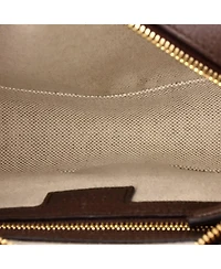 Pre-Owned Gucci Small Ophidia Flap Shoulder Bag Gg Coated Canvas