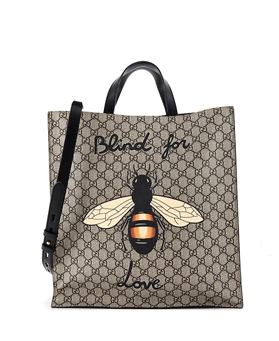 Pre-Owned Gucci Tall Convertible Soft Open Tote Printed Gg Coated Canvas
