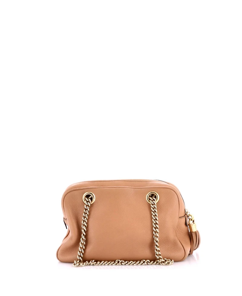 Pre-Owned Gucci Small Soho Chain Zip Shoulder Bag Leather